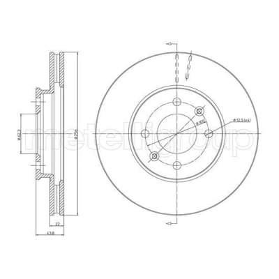 Imagen de Disco de freno METELLI 23 1479C