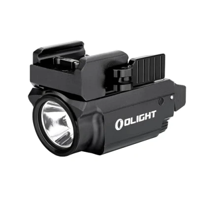 Imagen de OLIGHT Baldr Mini Linterna Potente con Puntero de Haz Verde Ajustable 600 Lúmenes 130M 3 Modos Riel para Caza Compatible Picatinny Rail y GL (Negro)