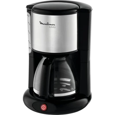 Imagen de Moulinex FG360811 Cafetera de Filtro, 12 Tazas, función Auto, 1000 W, 45 Decibeles, DAA, INOX y Negro