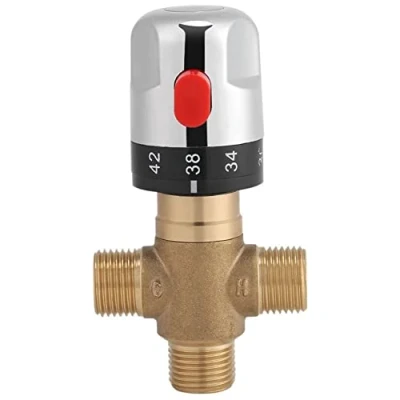 Imagen de Xtahdge VáLvula Mezcladora TermostáTica de LatóN Macizo G1/2 para Ducha Control Temperatura Agua Termostato Lavabo