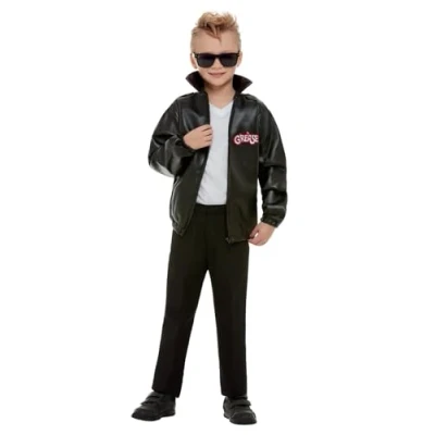 Imagen de Smiffys Cazadora de los T Birds Grease, Negro, con logotipo