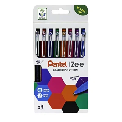 Imagen de Pentel iZee Cap Style Bolígrafo (8 piezas)