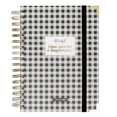 Imagen de Mr. Wonderful Agenda Office 2025 diaria Cada día es importante Incluye 8 hojas de pegatinas y bloques notas adhesivas con diferentes formas Italiano