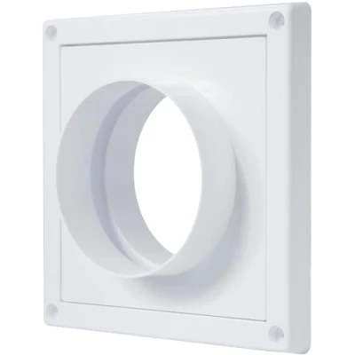 Imagen de Vent Systems Brida de conector conducto ventilación aire 4 pulgadas, tubo recto, placa plástico para sistema calefacción