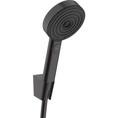 Imagen de Hansgrohe Pulsify Select S Set de soporte ducha 105 3 tipos chorro Relaxation con flexo 125 cm, negro mate, 24302670