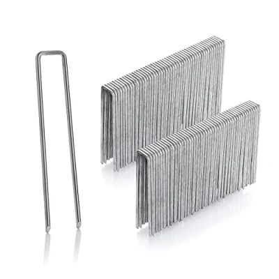Imagen de GardenMate 100 Grapas de sujeción galvanizadas Alambre Acero Longitud mm, Ancho 13 Ø 2,9 mm