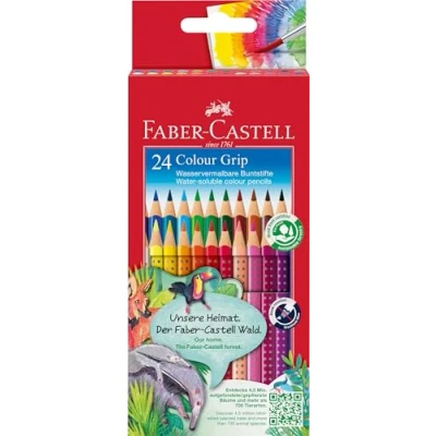 Imagen de Faber Castell 112424 Juego de lápices color Colour Grip 2001, 24 unidades en caja cartón