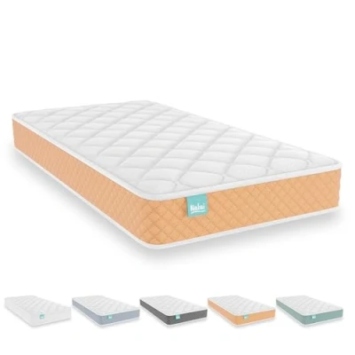 Imagen de Nalui Colchón Cuna Viscoelástico 140 x 70 cm Baby One Núcleo HR Adapt Foam, Tejido 3D Transpirable y Strech Hipoalergénico, Certificado Oeko Tex® Hecho en España. Altura ±12cm, Melocotón