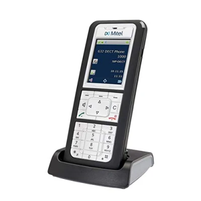 Imagen de Mitel 632D V2 Teléfono (Teléfono Dect, Terminal Inalámbrico, 200 Entradas, Negro, Plata)