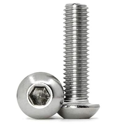 Imagen de (20 unidades) M6 x 40 mm Tornillos de cabeza alomada con hexágono interior 304, acero inoxidable, rosca completa