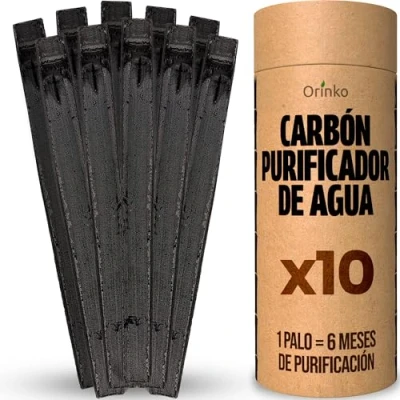 Imagen de Binchotan Bio 10x carbón activo Bambú Takesumi para la purificación del agua + E Book Pasar el en botella con nuestro [𝗦𝗮𝘁𝗶𝘀𝗳𝗮𝗶𝘁𝗼𝘂𝗥𝗲𝗺𝗯𝗼𝘂𝗿𝘀𝗲]