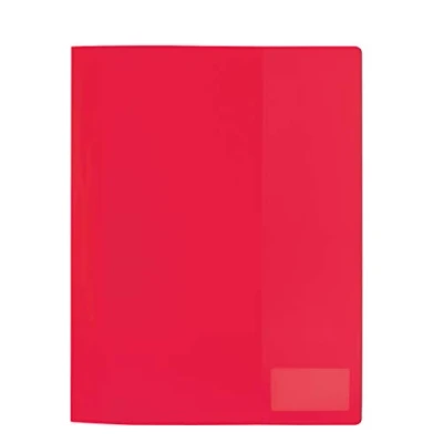 Imagen de HERMA Carpetas translúcido DIN A4 de plástico resistente y fácil limpiar con etiqueta, 1 carpeta película PP, Rojo