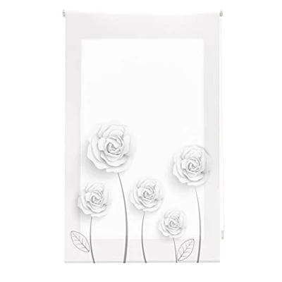 Imagen de Blindecor Flores Estor Enrollable Translúcido con Estampado Impresión Digital Modelo Garden 110 x 180 cm (ancho por alto) Tamaño de la Tela 107 175 Estores para Ventanas