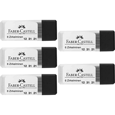 Imagen de Faber Castell 205019 Caja de minas para compás (dureza H, 5 latas 6 minas)