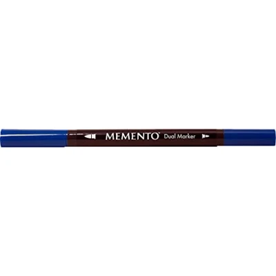 Imagen de Tsukineko Rotulador ilustración Memento Dual Tip Danubio Azul 3,7/0,2mm. Aprox.