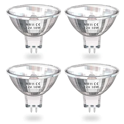 Imagen de Klarlight 10W MR11 Bombillas Halógenas 12V Bombilla Halógena, Regulable G4 GU4 LED Foco Blanco Cálido Halógeno Equivalente para Hogar, Paisaje, Empotrado, Iluminación de Pista, Paquete 4
