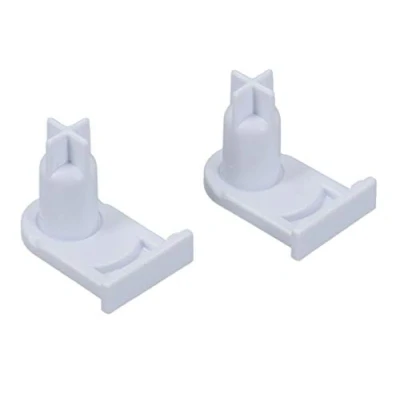 Imagen de DEKAROX Juego de 2 bisagras puerta para Bosch Siemens 169301 00169301 Miele 5384490 plástico blanco eje 25 x 15 mm frigorífico congelador bisagra