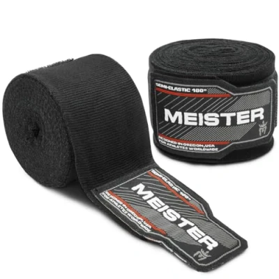 Imagen de Meister Bandas semielásticas para Artes Marciales Mixtas (180 cm), Color Negro