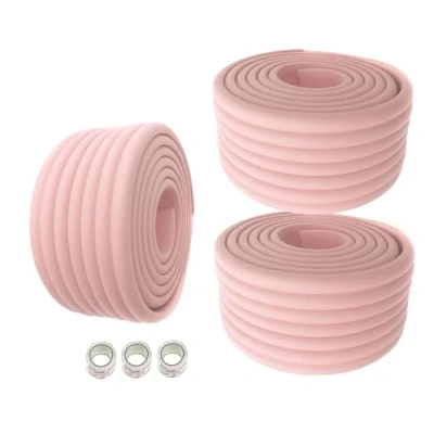 Imagen de HIMRY Universal Protector Espuma, 600cm x 80mm 8mm Multiusos anticolisión Protección Espuma Rollo para Bebés niños, No Tóxico Seguridad Protectores Superficie &amp; Bordes, 3x2m, Rosado KXD7002 pink