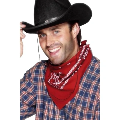 Imagen de Smiffys Pañuelo de vaquero, rojo, diseño del Oeste