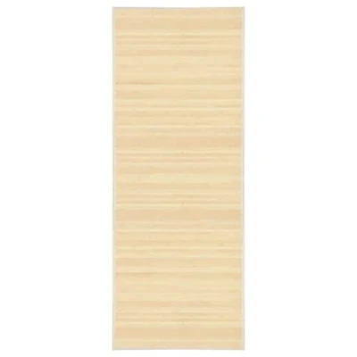Imagen de vidaXL Alfombra, Estera Rectangular de Suelo, Alfombra Antideslizante Decorativa para Salón, Estilo Rústico, Bambú Color Natural 80x200 cm