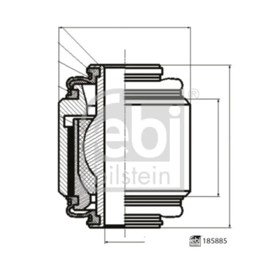 Imagen de Casquillo, alojamiento del brazo oscilante transversal FEBI 185885