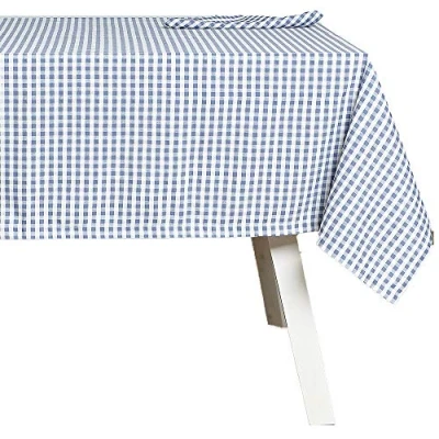 Imagen de Hogarys Juego Mantel mas Servilletas, Poliéster, Masge Blue, 150_x_250cm