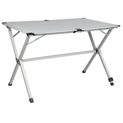 Imagen de Mesa plegable sin hueco, gris, para 4 personas