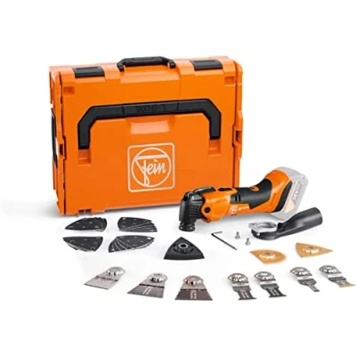 Imagen de Fein MultiMaster AMM 500 Plus Top AS herramienta multifunción sin cable (18 V, batería, StarlockPlus, AMPShare, con juego de accesorios para cortar/afilar madera y metal, multiherramienta, en L Boxx) 71293863000