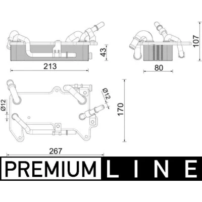 Imagen de MAHLE ORIGINAL CLC 284 000P Radiador de aceite, transmisión automática