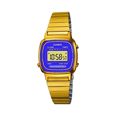 Imagen de Casio Collection LA670WEGA 6EF Reloj Digital de Cuarzo para Mujer, Correa Acero Inoxidable Color Dorado (Alarma, cronómetro)