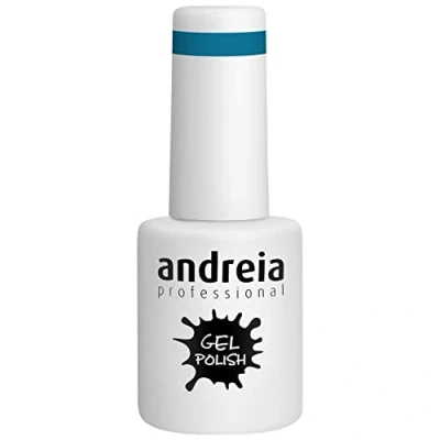 Imagen de Andreia Pintauñas Semipermanentes Esmalte Semipermanente Profesional para Uñas de Gel Manicura con Brillo Intenso que Dura Hasta 4 Semanas Color 215 Verde Sombras Azul 10,5 ml