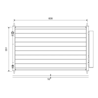Imagen de VALEO 822595 Condensador con secador Aluminio 365 TOYOTA: Yaris III Hatchback