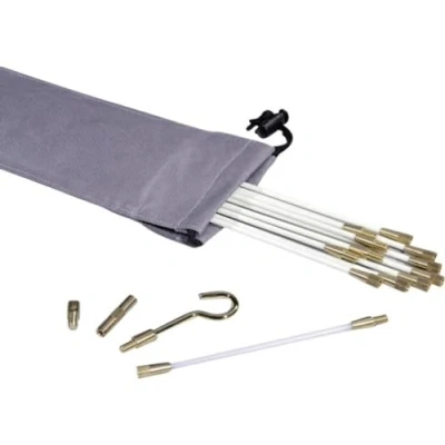 Imagen de HellermannTyton, Cable Scout + Guías Pasacables, Sets de Barras, Sistema Instalación Cable, Material Polivinilo Cloruro Flexible (PVC), color Gris, 1 Pieza