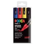 Imagen de UNI Posca Estuche de 4 Rotuladores PC5M Punta Cónica Medio