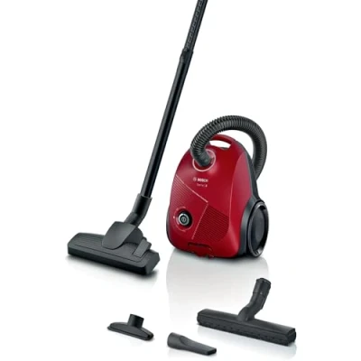 Imagen de Bosch Aspirador de Trineo con Bolsa, Serie 2, 2400 W, 3.5 litros, 80 dB, Rojo, BGBS2RD1H