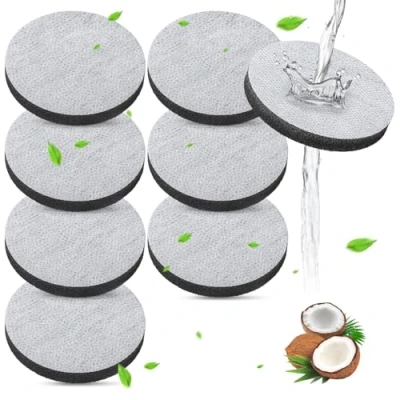 Imagen de Juego de 8 filtros agua MicroDisc para botellas filtro Brita Fill &amp; Go, jarras, discos agua, reduce PFAS, cloro, micropartículas, otras sustancias que alteran el sabor en