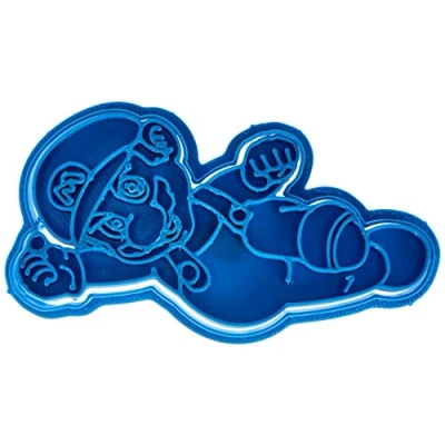 Imagen de Cuticuter Mario Bros Cortador de Galletas, Diseño Mario, Plástico, Azul, 8x7x1.5 cm