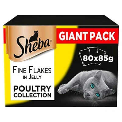 Imagen de Sheba Delicacy Poultry Flavours in Jelly Wet Cat Food 80x 85 g