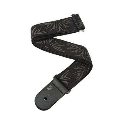 Imagen de D&#039;Addario Accessories Guitar Strap Electric Strap, Acoustic &amp; Bass Woven Black/Gray Tattoo