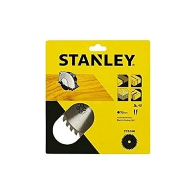 Imagen de STANLEY STA13125 XJ Hoja TCT. ø 170x16 mm. 40 dientes positivos ATB. Corte fino y a contra veta en todo tipo de madera aglomerado.