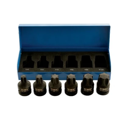 Imagen de Laser 4947 Heavy Duty Torx® Socket Bit Set 1/2&quot;D 6pc