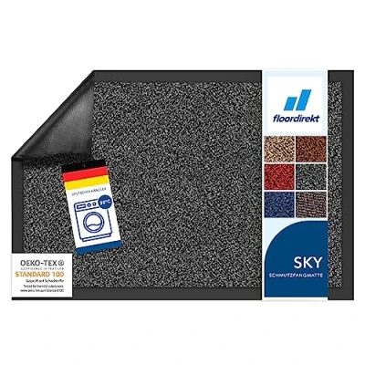 Imagen de Floordirekt Rhine Felpudo lavable y potente con parte trasera antideslizante, 60 cm x 90