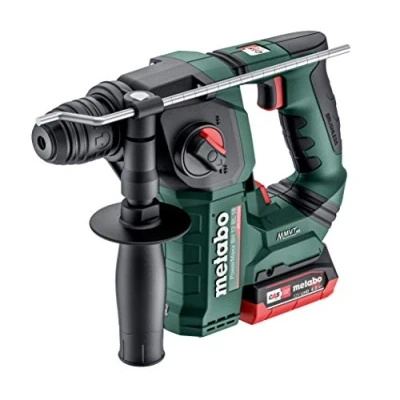 Imagen de Metabo 600207800 Martillo de batería (con 2 baterías 4,0 Ah, 12 V, con luz LED, taladro y taladro, apagado seguridad)