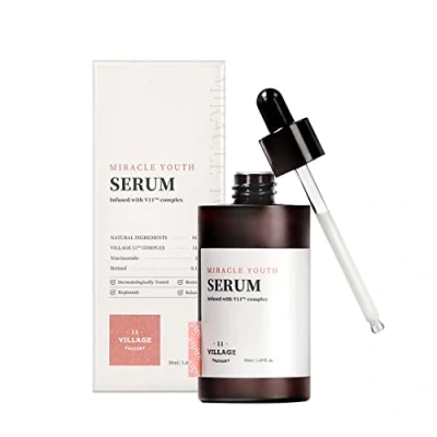 Imagen de VILLAGE 11 FACTORY Suero Miracle Youth (50ml) Retinol 0,1% para principiantes, Niacinamida, Piel firme, Cuidado de las arrugas, Fórmula vegana (Miracle Serum)