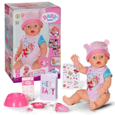 Imagen de BABY born Emma, muñeca bebé con 10 Funciones y Accesorios, para niños a Partir de 3 años, sin Pilas, 43 cm, 836392 Zapf Creation