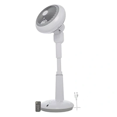 Imagen de Iris Ohyama Woozoo, 37m², Ventilador de pie, Blanco, 10 velocidades, Mando a distancia, Oscilación multidireccional, Silencioso, Potente, Dormitorio, Portátil, Fan, Ventoinha, DC Jet, STF DC15T