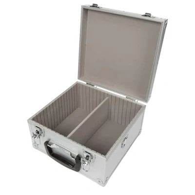 Imagen de Perel Box para 40 CD, bloqueo de llaves, 2 aluminio, 280 x 268 160 mm