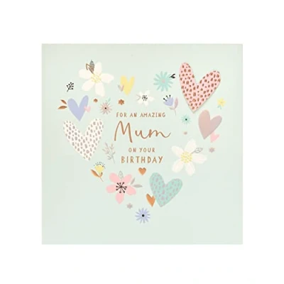 Imagen de UK Greetings Tarjeta de cumpleaños para mamá ella una madre increíble, blanco, 210 x mm