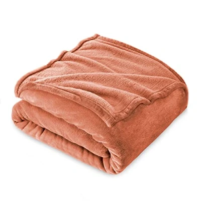 Imagen de FARFALLAROSSA Mantas para Sofa Grande, Manta Polar Franela Extra Suave,Naranja 130 x 160 cm,para Toda Estación